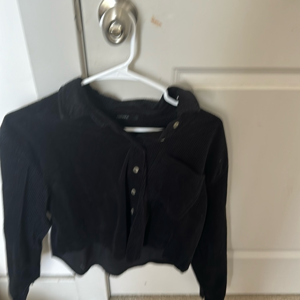 Black corduroy shirt